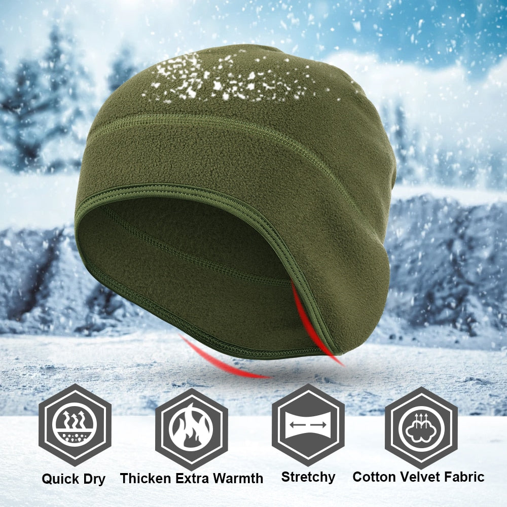 Winter Hat Thermal Running Sports Hats Soft Stretch Fitness Warm Ear Cover Snowboard Hiking Cycling Ski Windproof Cap Men Women Gray